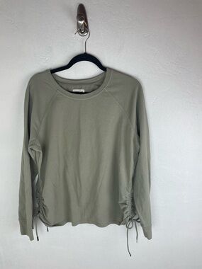 Pact Women's Sage Green Long-Sleeve Sweatshirt